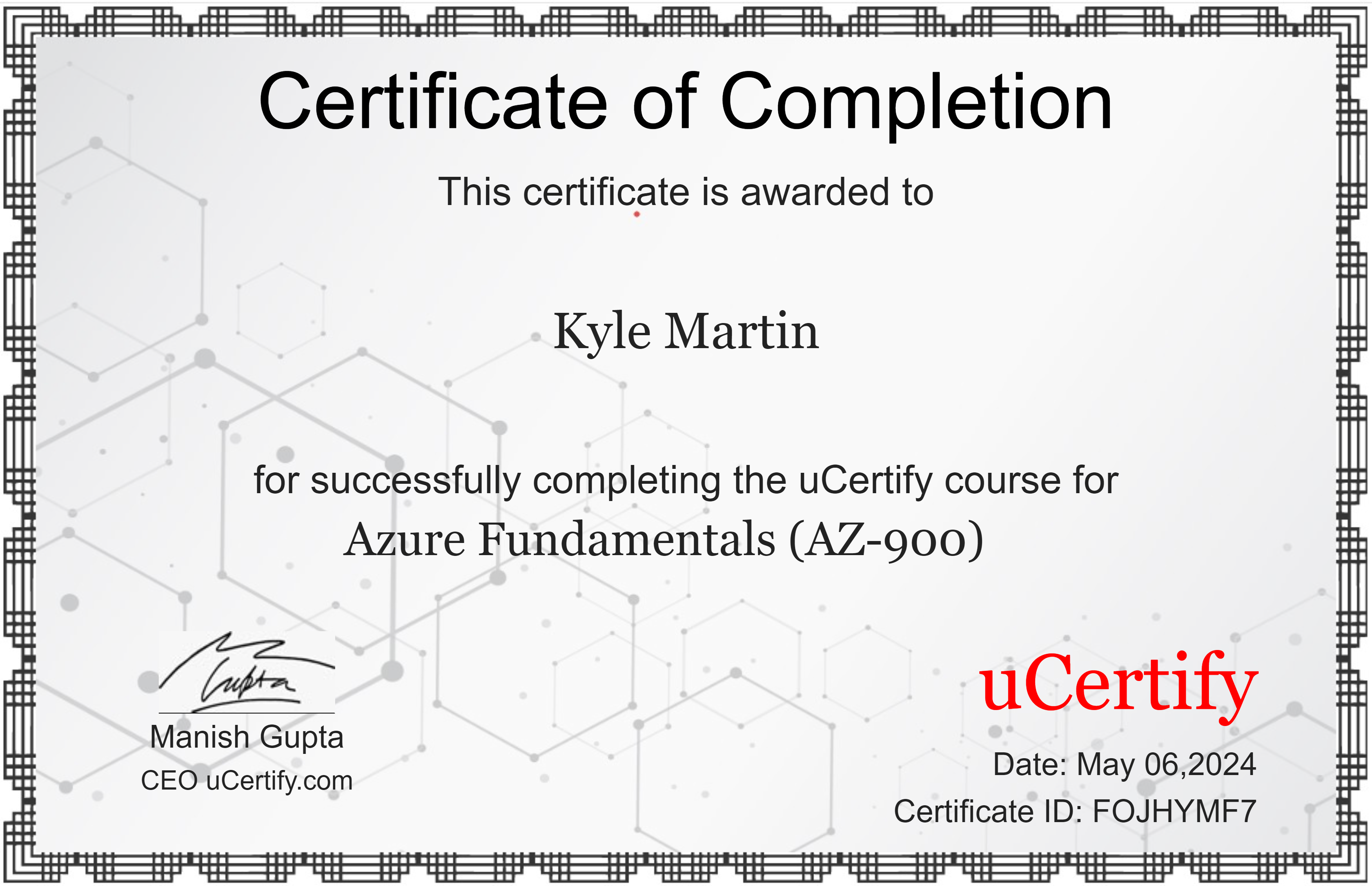 Azure AZ-900 Certification